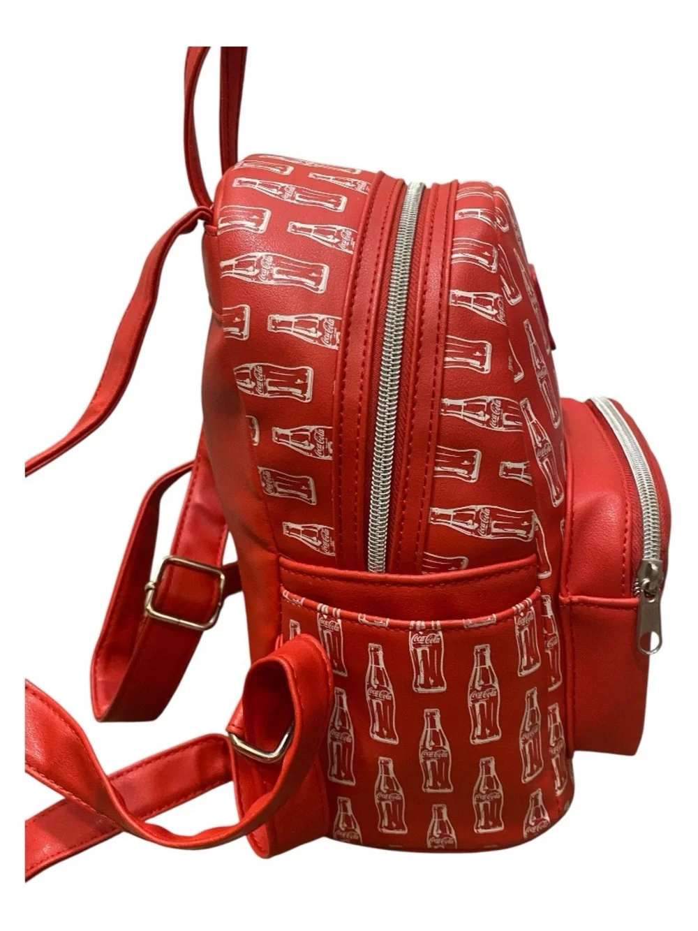 Coca-Cola Red Mini Backpack with White Bottle Print Purse